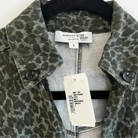 404 NWT Marissa Webb Animal Print Long Sleeve Button Up Dress Size 2 - Picture 5 of 8